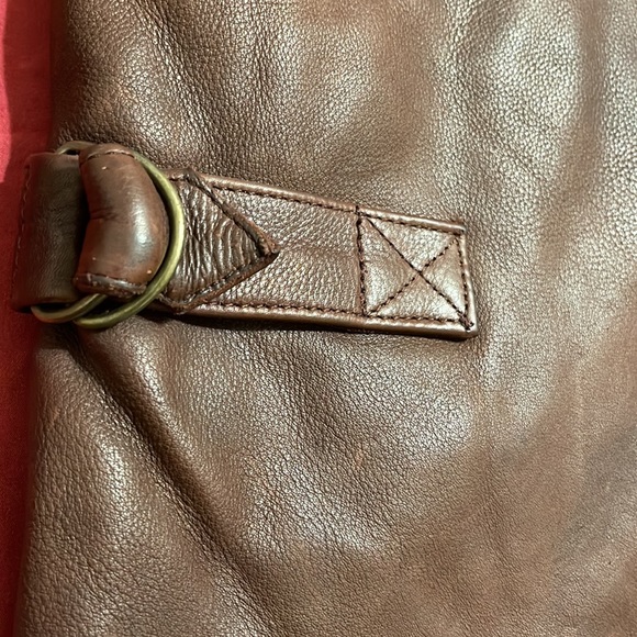 Brown leather jacket - Picture 6 of 7